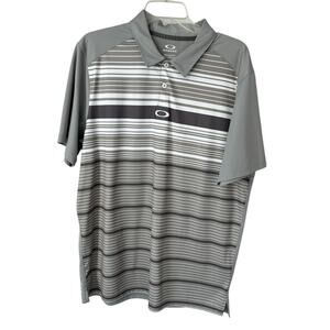 Oakley Polo Shirt Golf Hydrolix Short Sleeves Collared Performance Size Large